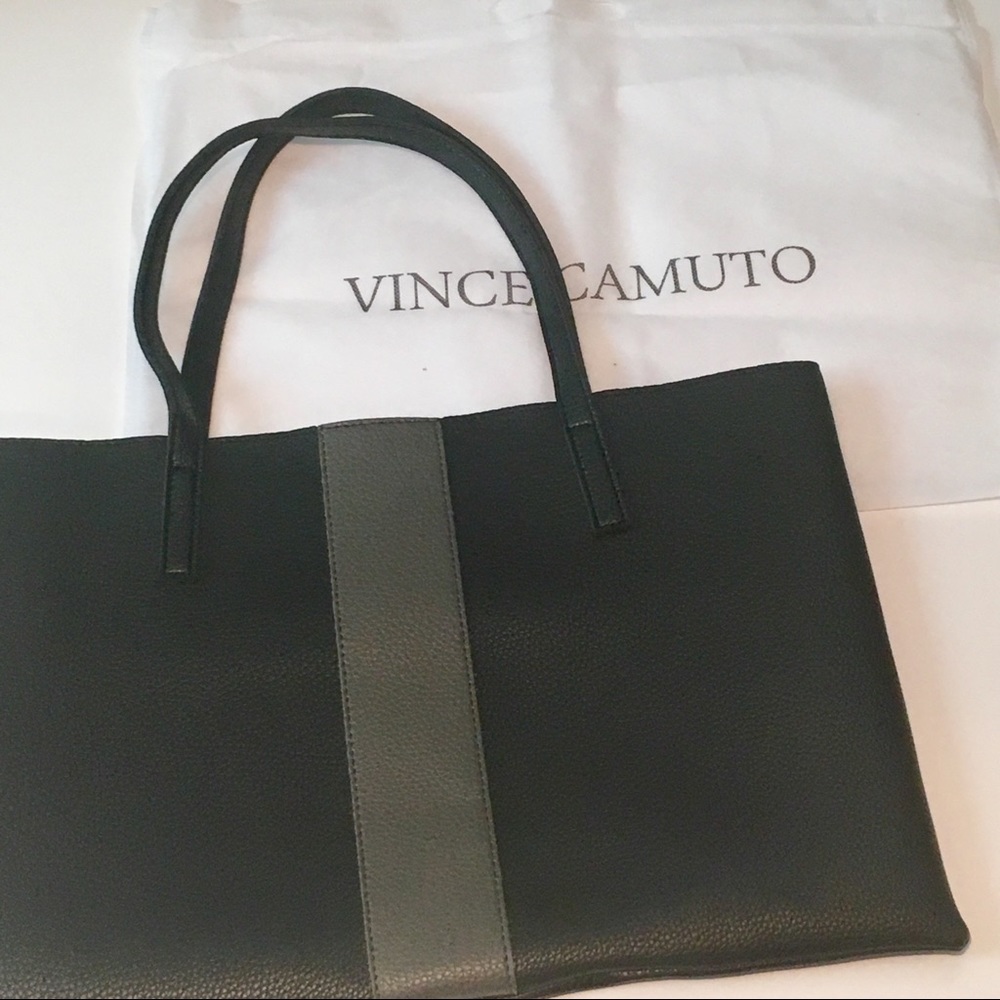 Vince Camuto tote, black and gray - Picture 1 of 6